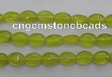 CKA241 15.5 inches 6*8mm oval Korean jade gemstone beads