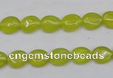 CKA242 15.5 inches 8*10mm oval Korean jade gemstone beads