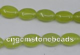 CKA243 15.5 inches 8*12mm oval Korean jade gemstone beads