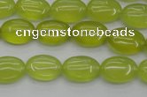 CKA244 15.5 inches 10*14mm oval Korean jade gemstone beads