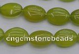 CKA245 15.5 inches 12*16mm oval Korean jade gemstone beads