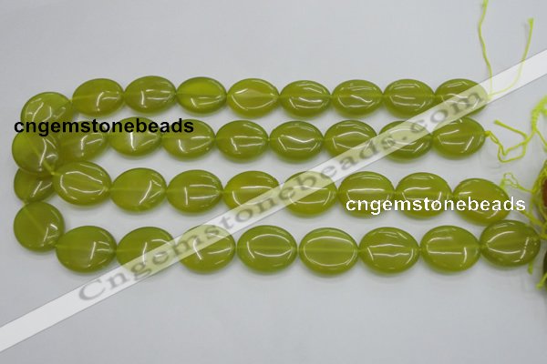 CKA249 15.5 inches 18*22mm oval Korean jade gemstone beads