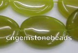 CKA251 15.5 inches 22*30mm oval Korean jade gemstone beads