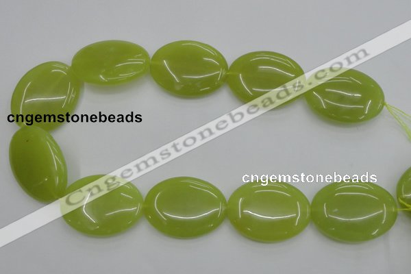 CKA252 15.5 inches 30*40mm oval Korean jade gemstone beads