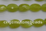 CKA270 15.5 inches 10*14mm faceted oval Korean jade gemstone beads