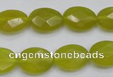 CKA271 15.5 inches 12*16mm faceted oval Korean jade gemstone beads