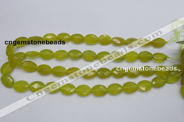 CKA271 15.5 inches 12*16mm faceted oval Korean jade gemstone beads