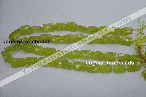 CKA281 15.5 inches 13*18mm faceted rectangle Korean jade gemstone beads