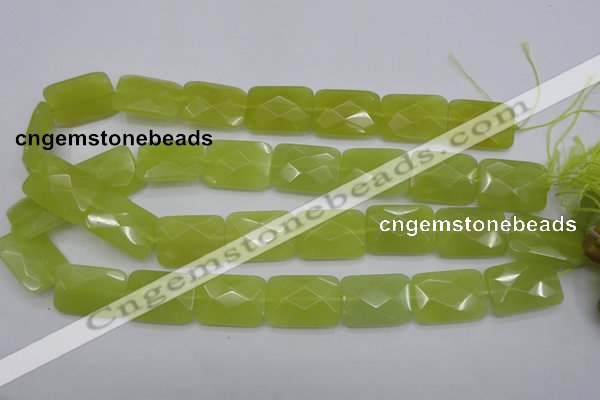 CKA283 15.5 inches 18*25mm faceted rectangle Korean jade gemstone beads