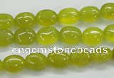 CKA31 15.5 inches 8*10mm oval Korean jade gemstone beads