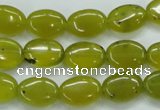 CKA32 15.5 inches 10*14mm oval Korean jade gemstone beads