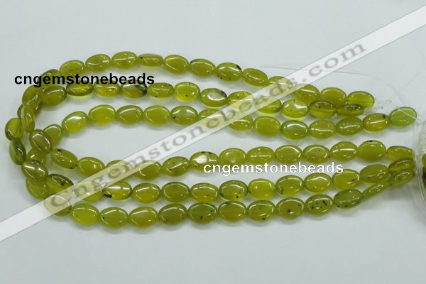 CKA32 15.5 inches 10*14mm oval Korean jade gemstone beads