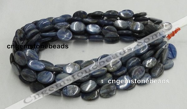 CKC08 16 inches 8*10mm flat oval natural kyanite beads wholesale