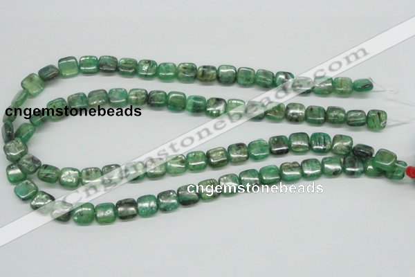 CKC105 16 inches 10*10mm square natural green kyanite beads wholesale