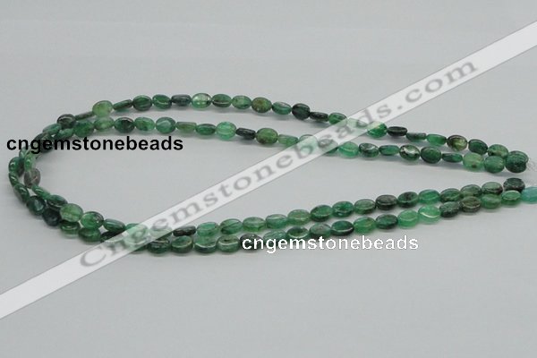 CKC109 16 inches 6*8mm oval natural green kyanite beads wholesale