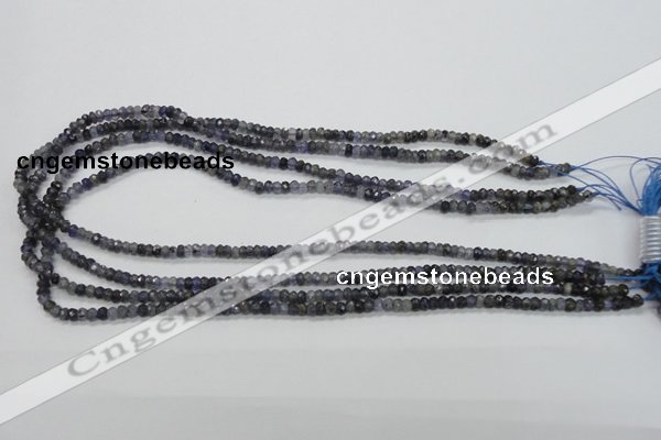 CKC215 15.5 inches 3*4mm faceted rondelle natural kyanite beads