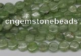 CKC251 15.5 inches 6mm flat round natural green kyanite beads