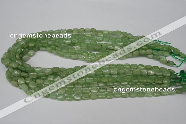 CKC259 15.5 inches 6*8mm rectangle natural green kyanite beads