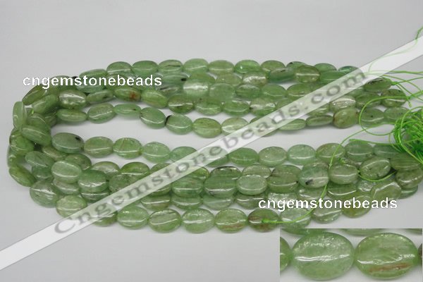 CKC267 15.5 inches 10*14mm oval natural green kyanite beads