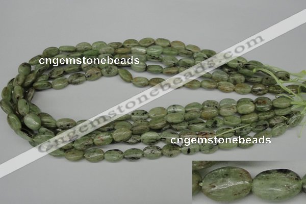 CKC270 15.5 inches 8*12mm oval natural green kyanite beads