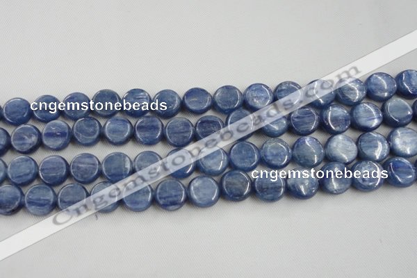 CKC511 15.5 inches 8mm flat round natural Brazilian kyanite beads