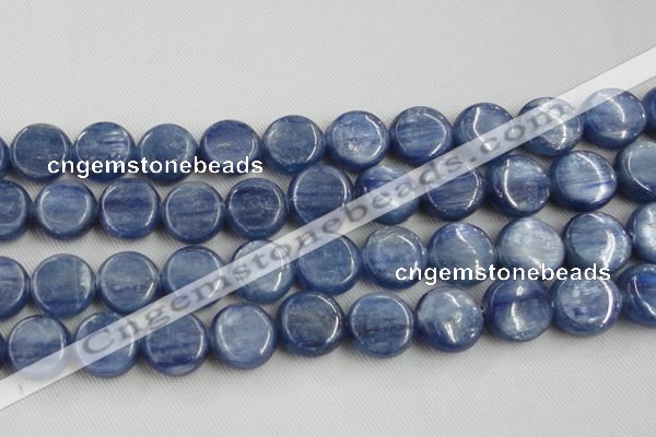 CKC516 15.5 inches 18mm flat round natural Brazilian kyanite beads