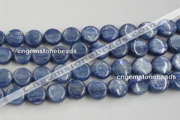 CKC517 15.5 inches 20mm flat round natural Brazilian kyanite beads