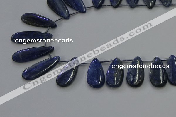 CKC542 Top drilled 15*25mm flat teardrop natural kyanite beads