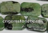 CKC69 15.5 inches 18*25mm rectangle natural green kyanite beads