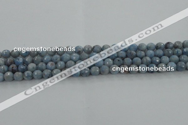 CKC702 15.5 inches 8mm faceted round imitation blue kyanite beads