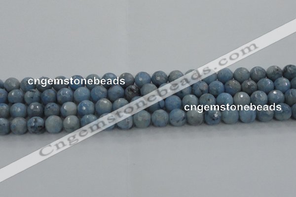 CKC703 15.5 inches 10mm faceted round imitation blue kyanite beads