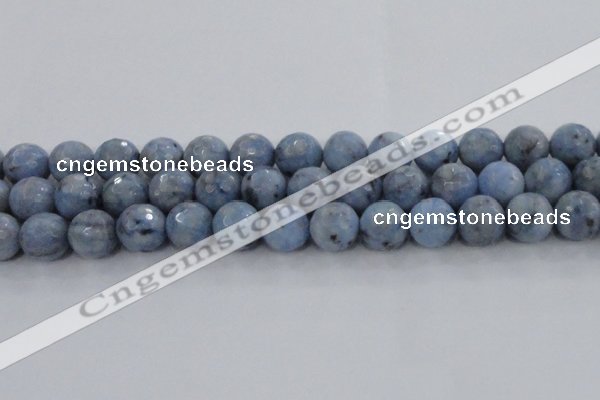 CKC706 15.5 inches 16mm faceted round imitation blue kyanite beads