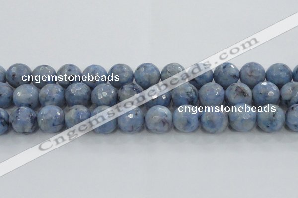 CKC707 15.5 inches 18mm faceted round imitation blue kyanite beads