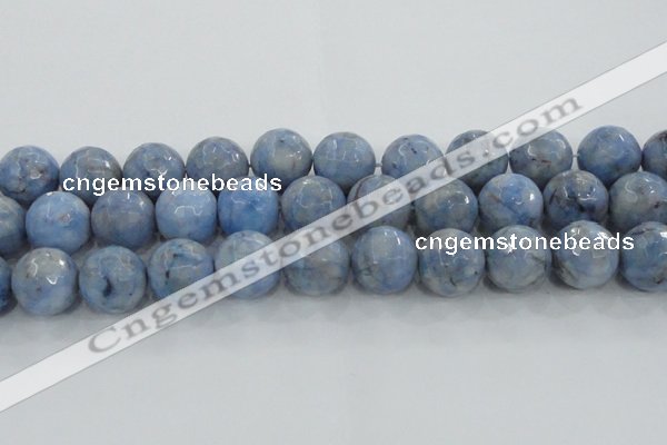 CKC708 15.5 inches 20mm faceted round imitation blue kyanite beads