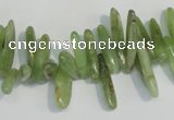 CKC71 15.5 inches 4*10mm – 6*35mm branch natural green kyanite beads