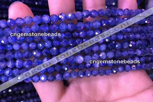 CKC732 15.5 inches 6mm faceted round kyanite gemstone beads