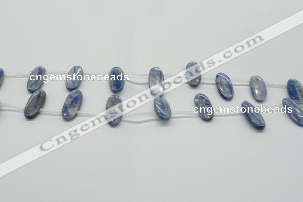 CKC75 Top drilled 11*25mm oval natural kyanite gemstone beads