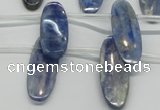 CKC76 Top drilled 10*30mm oval natural kyanite gemstone beads