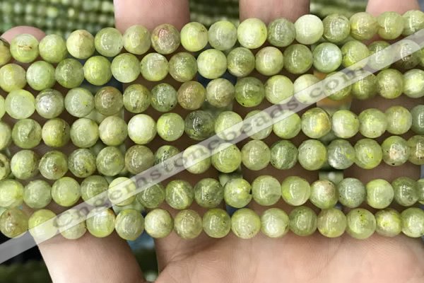 CKC766 15.5 inches 6mm round natural green kyanite beads