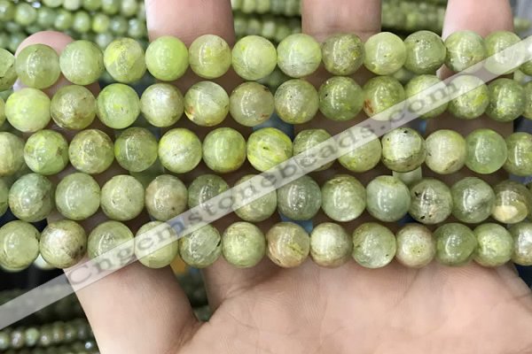 CKC767 15.5 inches 8mm round natural green kyanite beads