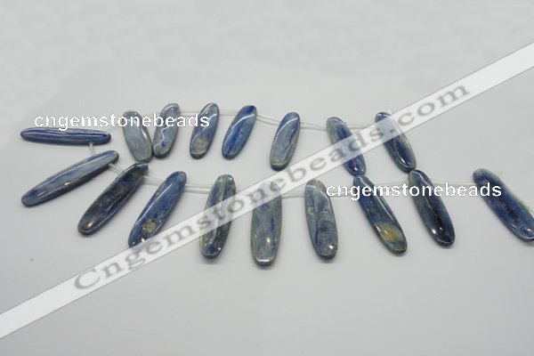 CKC79 Top drilled 13*50mm oval natural kyanite gemstone beads