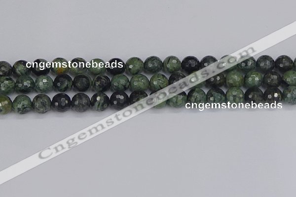 CKJ312 15.5 inches 8mm faceted round kambaba jasper beads