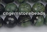 CKJ314 15.5 inches 12mm faceted round kambaba jasper beads