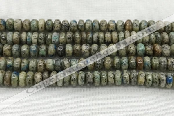 CKJ435 15.5 inches 5*8mm - 5*9mm rondelle natural k2 jasper beads