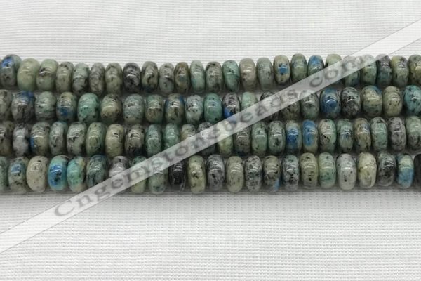 CKJ436 15.5 inches 5*8mm - 5*9mm rondelle natural k2 jasper beads