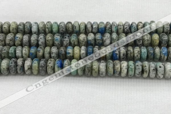 CKJ440 15.5 inches 5*10mm - 6*10mm rondelle natural k2 jasper beads