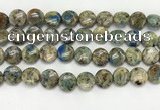 CKJ487 15.5 inches 11mm flat round natural k2 jasper beads