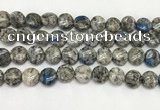 CKJ492 15.5 inches 10mm flat round natural k2 jasper beads