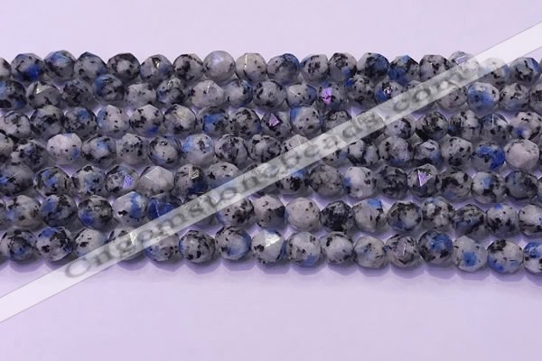 CKJ706 15.5 inches 6mm faceted nuggets imitation k2 jasper beads
