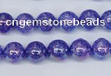 CKQ101 15.5 inches 6mm round AB-color dyed crackle quartz beads